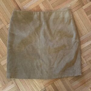 Banana Republic Suede Mini Skirt - Neutral - Y2K Women’s Size 2